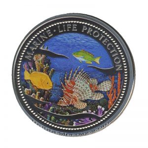 2000 Lionfish & Parrotfish Mermaid with Ship Marine Life Protection Republic of Palau 1 Dollar Coin 1$