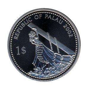2002 Sperm Whale Mermaid Marine Life Protection Republic of Palau 1 Dollar Coin 1$