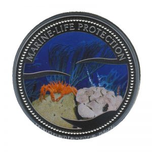 2003 Red Crab Mermaid Marine Life Protection Republic of Palau 1 Dollar Coin 1$
