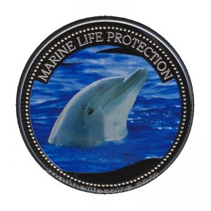 2004 Dolphin Marine Life Protection Republic of Palau 1 Dollar Coin 1$
