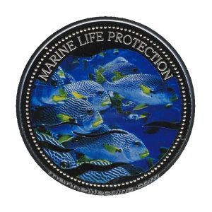 2004 Sweet Lips Grouper Marine Life Protection Republic of Palau 1 Dollar Coin 1$