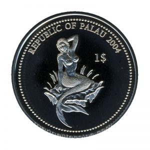 2004 Turtle Marine Life Protection Republic of Palau 1 Dollar Coin 1$