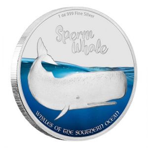 Sperm Whale Pottwal 2016 Pitcairn Islands The Whales of the Southern Ocean Silver Coin