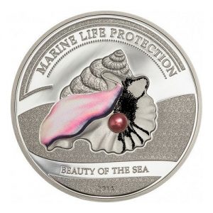 2014 Palau Marine Life Protection Pink Pearl Beauty Of The Sea Mermaid and Neptune